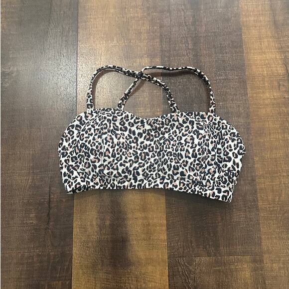 Albion Fit Leopard Uplift Swimsuit Top  Size Medium - Picture 1 of 6